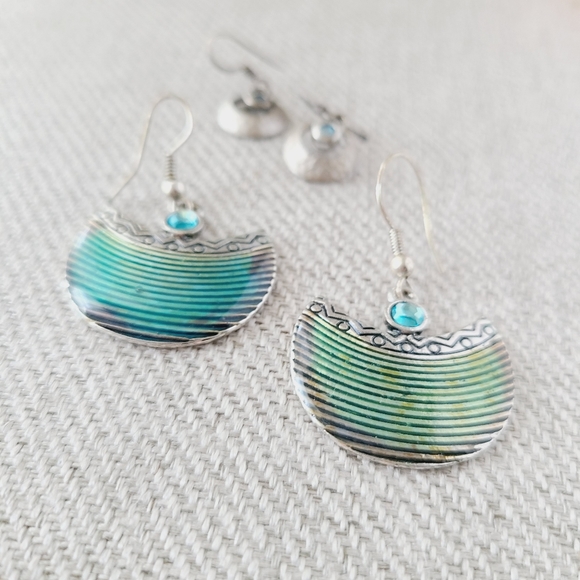 Set of Ocean Earrings - Silver/Turquoise - Picture 4 of 6